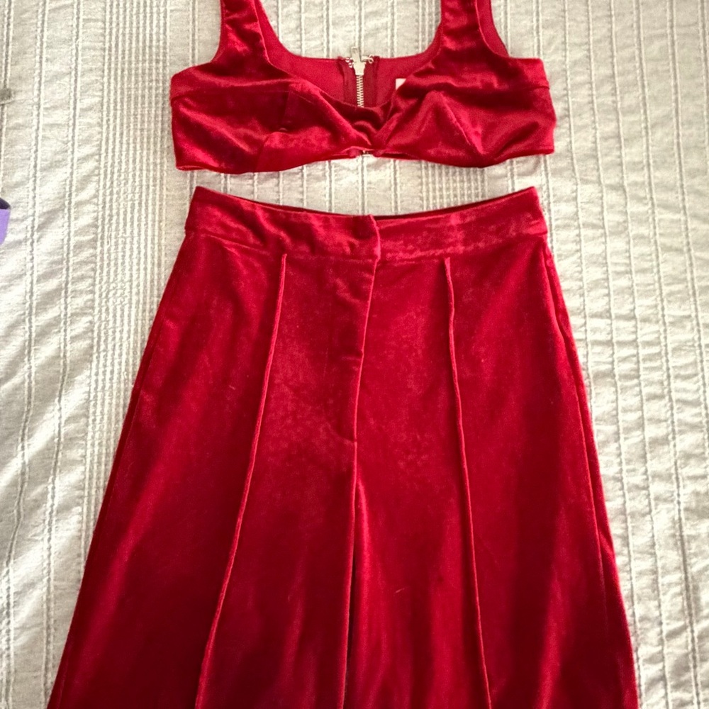 Tiger Mist Red pants Set